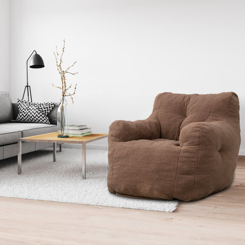 Trule Cozy Teddy Fabric Bean Bag Chair Soft And Comfy Lounge Seating Wayfair